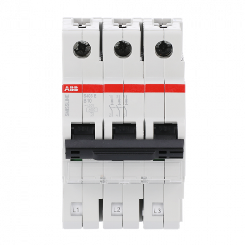 ABB S403E-B10 Sicherungsautomat B-Char., 10 A, 6 kA, 3P, steckbar