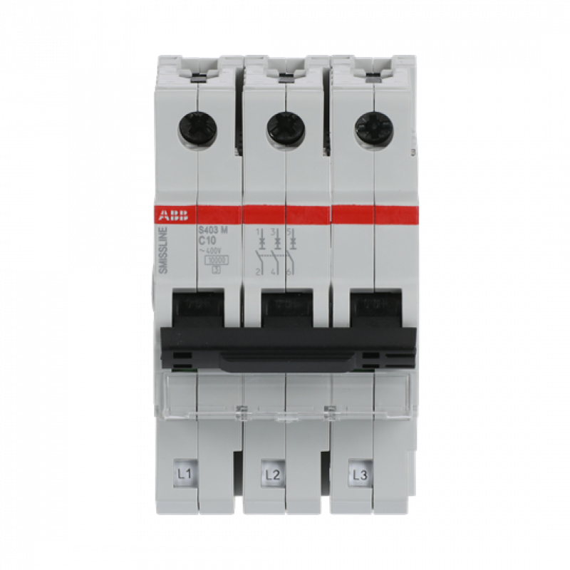 ABB S403M-C10 Sicherungsautomat C-Char., 10 A, 10 kA, 3P, steckbar