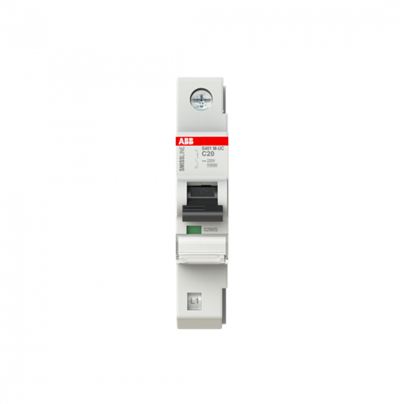 ABB S401M-UCC20 Sicherungsautomat C, 20 A, 125 V DC, 1P, 10 kA