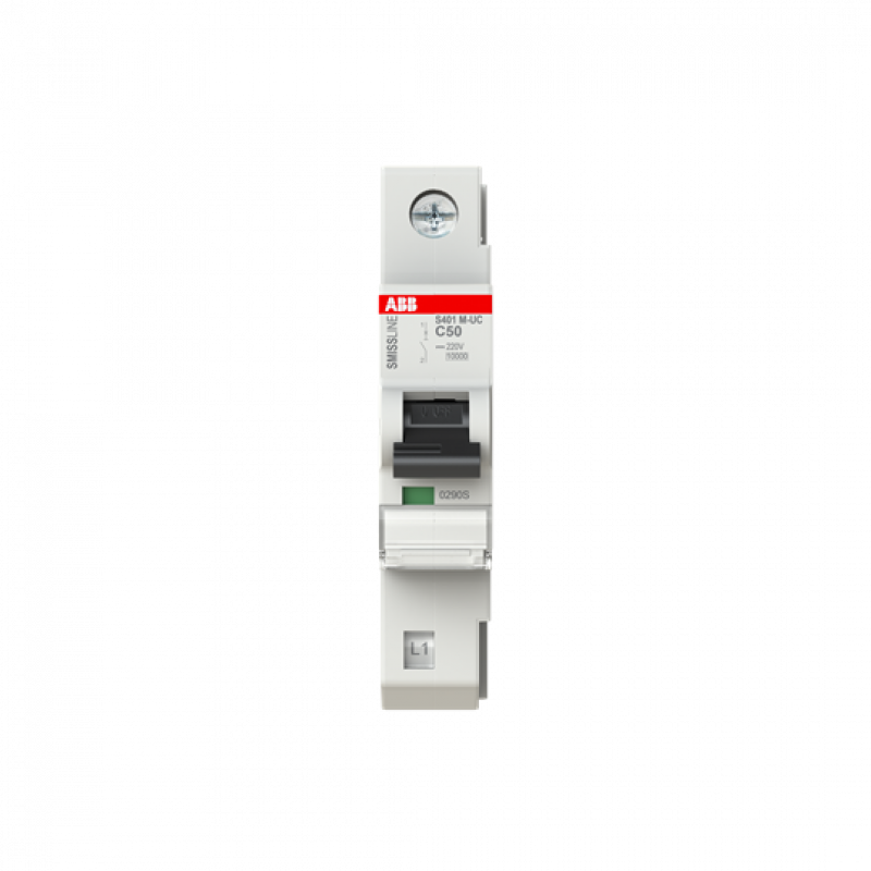 ABB S401M-UCC50 Sicherungsautomat C, 50 A, 125 V DC, 1P, 10 kA