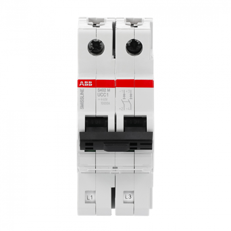 ABB S402M-UCC1 Sicherungsautomat C, 1 A, 250 V DC, 2P, 50 kA, steckbar