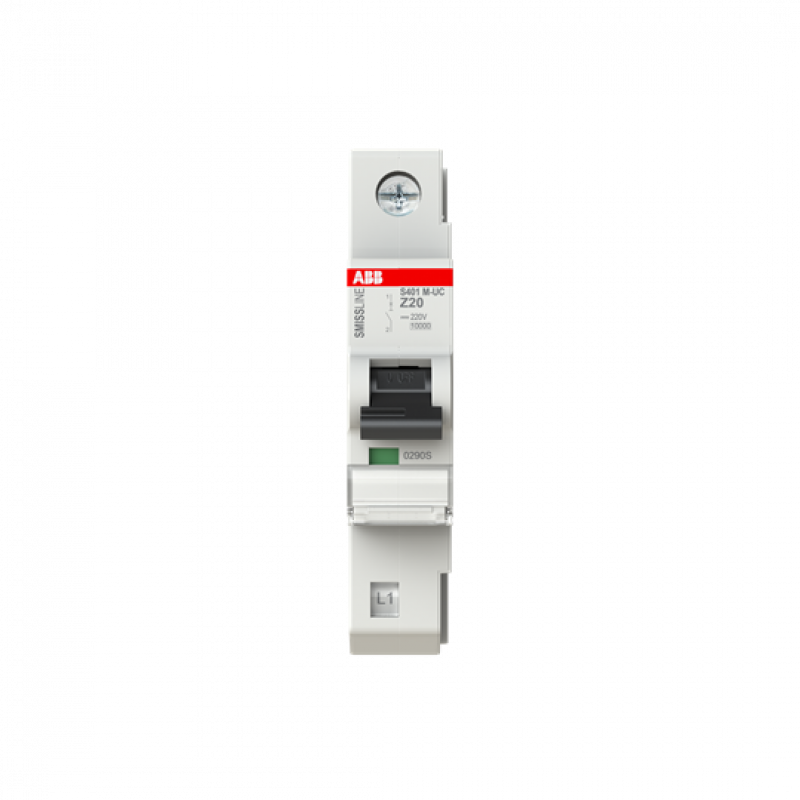 ABB S401M-UCZ20 Sicherungsautomat Z-Char., 20 A, 125 V DC, 1P, 10 kA Z, 20A, 125 V DC, 1polig, Icu=10 kA
