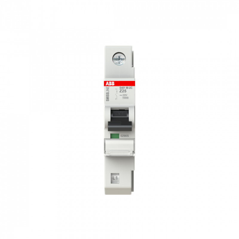 ABB S401M-UCZ25 Sicherungsautomat Z-Char., 25 A, 125 V DC, 1P, 10 kA Z, 25 A, 125 V DC, 1polig, Icu=10 kA