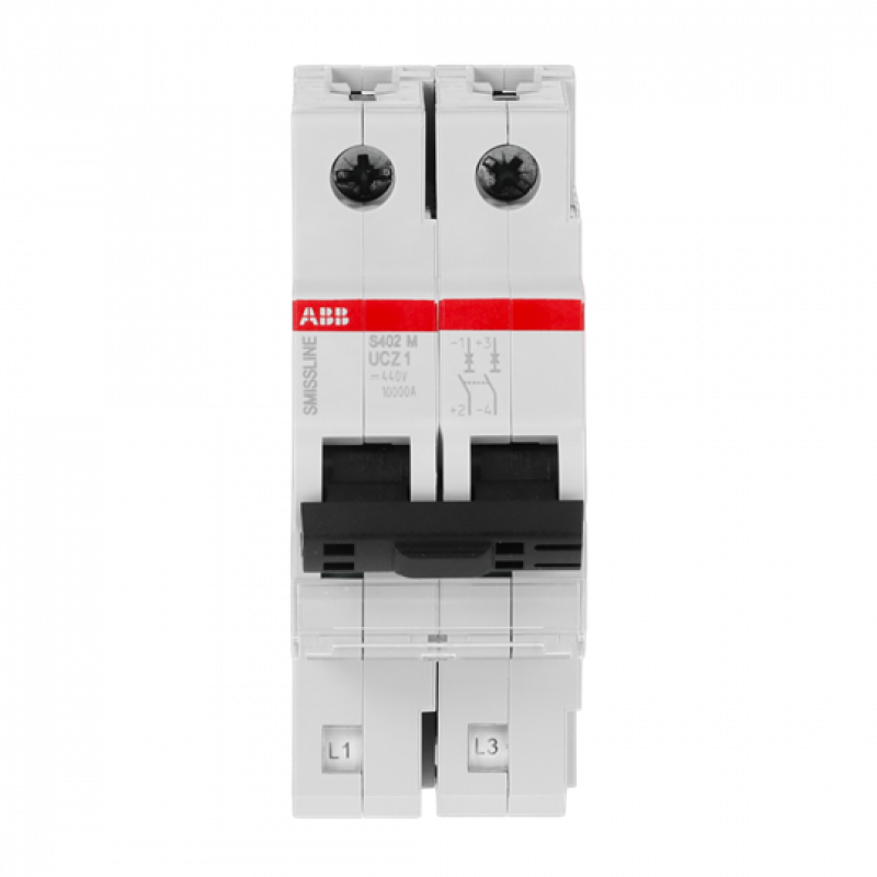 ABB S402M-UCZ1 Sicherungsautomat Z-Char., 1 A, 250 V DC, 2P, 50 kA, steckbar