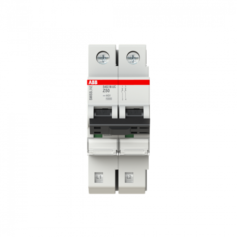 ABB S402M-UCZ50 Sicherungsautomat Z-Char., 50 A, 250 V DC, 2P, 10 kA, steckbar