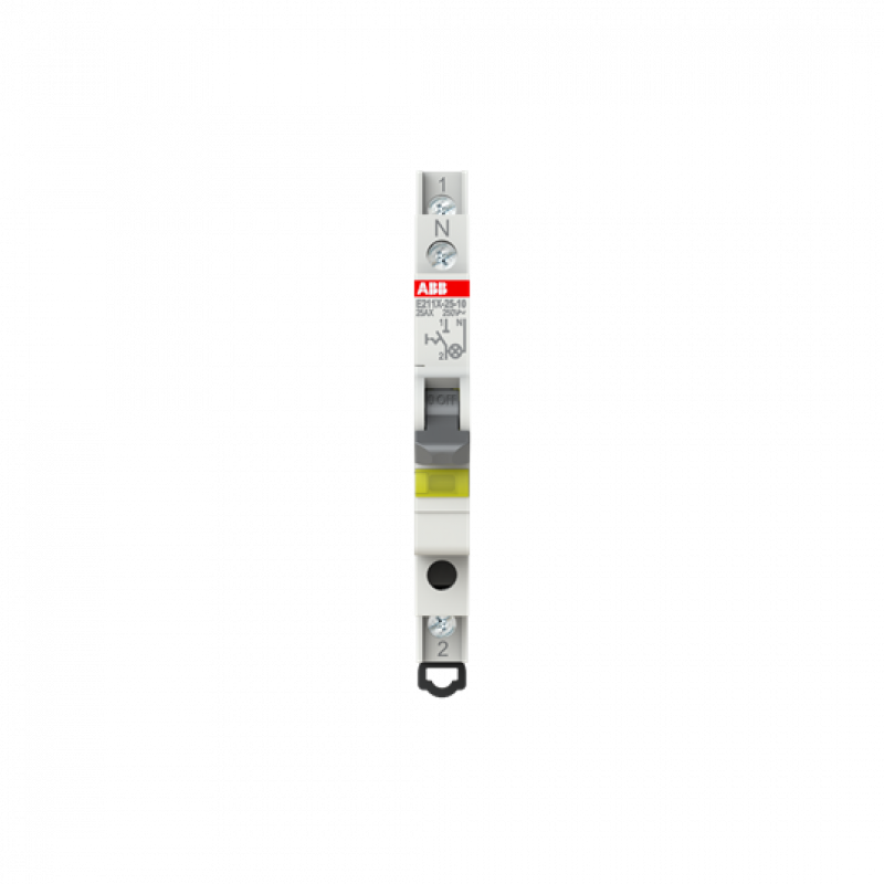 ABB E211X-25-10 Ausschalter mit gelber LED 230V 25 A, 1 Schließer, 250 V AC