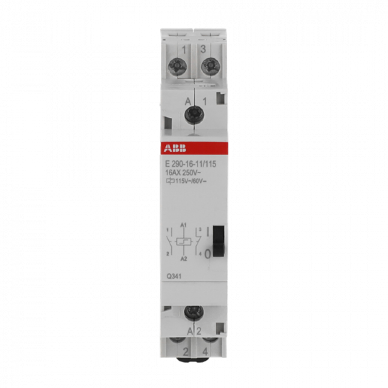 ABB E290-16-11/115 Stromstoßschalter Spule 115 V AC/60 V DC, 16 A, 1 Öffner + 1 Schließer