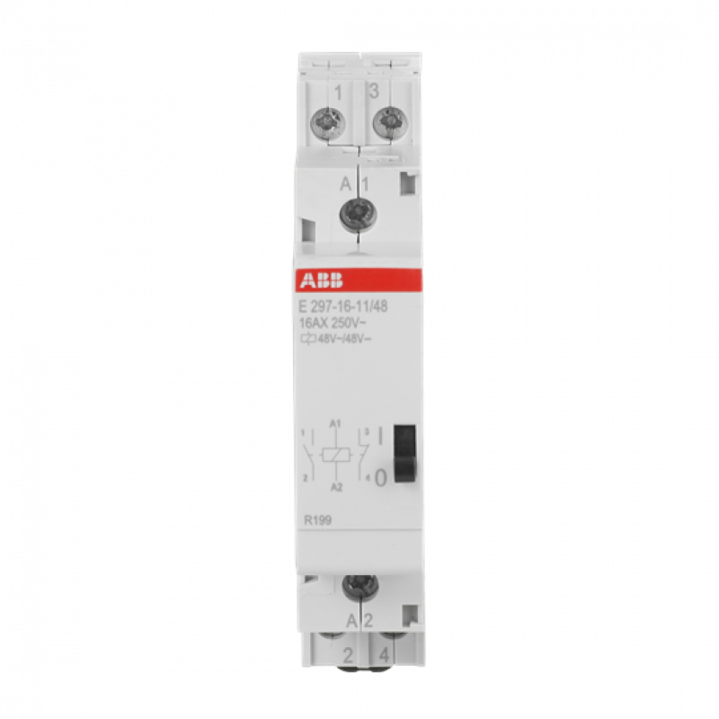ABB E297-16-11/48 Installationsrelais Spule 48 V AC/48 V DC, 16 A, 1 Öffner + 1 Schließer