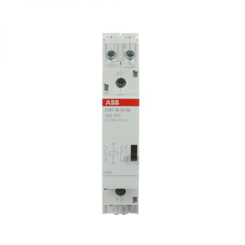 ABB E297-16-11/115 Installationsrelais 115 V AC/110 V DC, 16 A, 1 Öffner + 1 Schließer