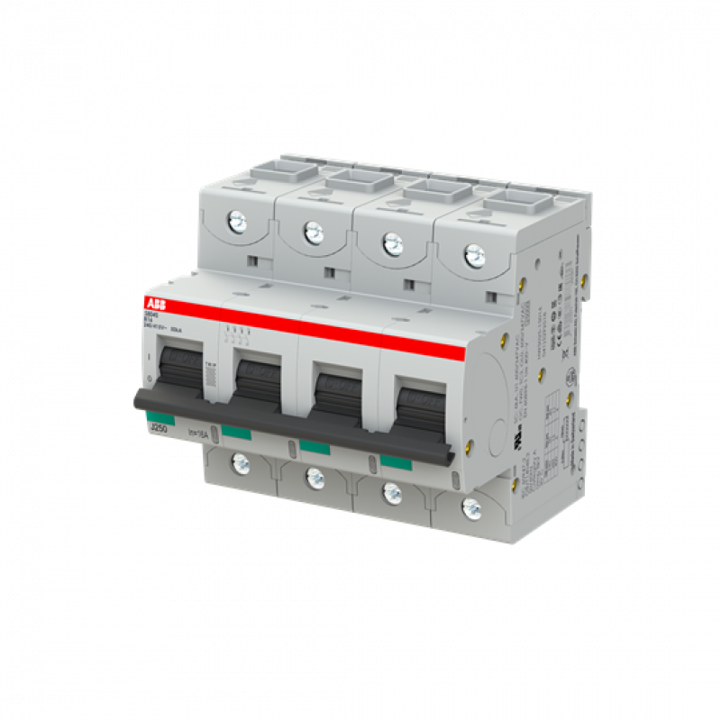 ABB S804S-B10 Hochleist.-Sicherungsautomat, 10A, B, 400 V AC=Icu 50kA, 690 V AC=Icu6kA, 4P