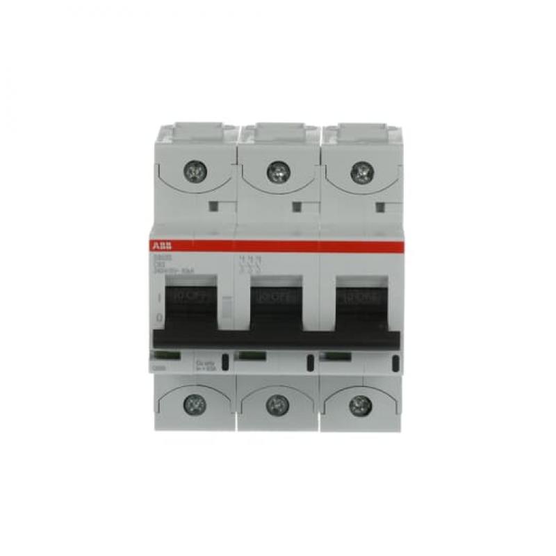 ABB S803S-C63 Hochleist.-Sicherungsautomat, 63A, C, 400 V AC=Icu 50kA, 690 V AC=Icu6kA, 3P