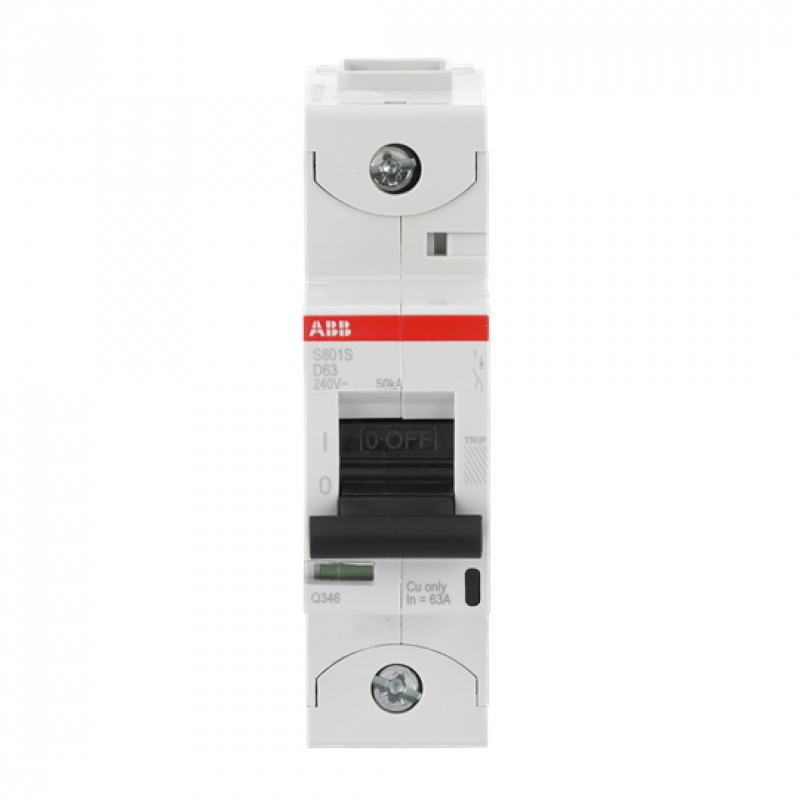 ABB S801S-D63 Hochleistungs-Sicherungsaut., 63A, D, 400V AC=Icu 50 kA, 690V AC=Icu6 kA, 1P