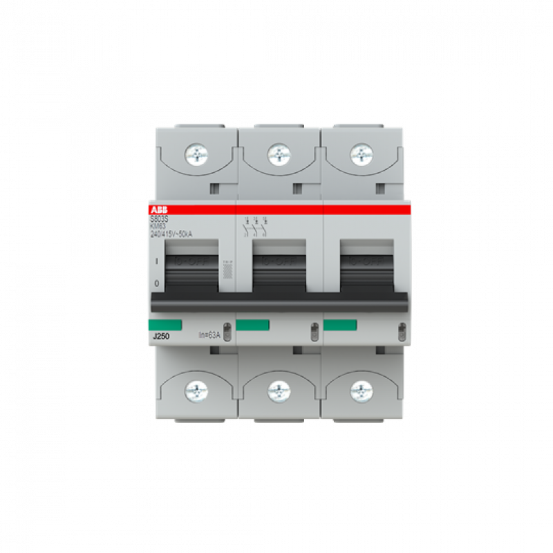 ABB S803S-KM63 Hochleistungs-Sicherungsautomat nur magnetische Auslösung, 3P 63A, Icu=50 kA,