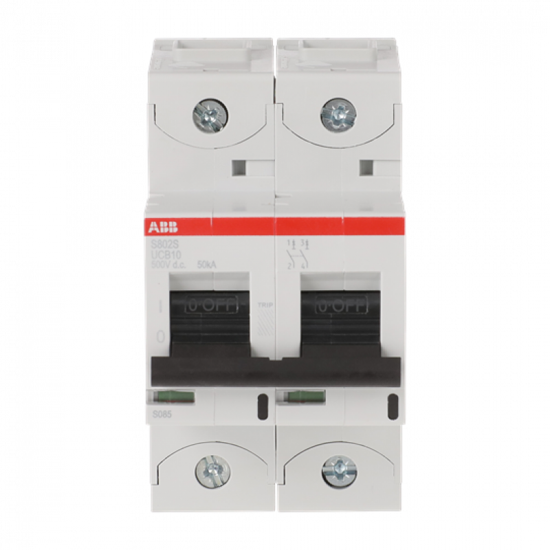 ABB S802S-UCB10 Hochleistungs-Sicherungsautomat, 10A, B, 500VDC=Icu 50kA, 2P