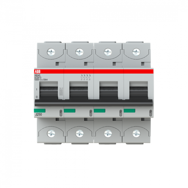 ABB S804S-UCB13 Hochlei.-Sicherungsautomat, 13A, B, 1000VDC=Icu 50kA, 4P