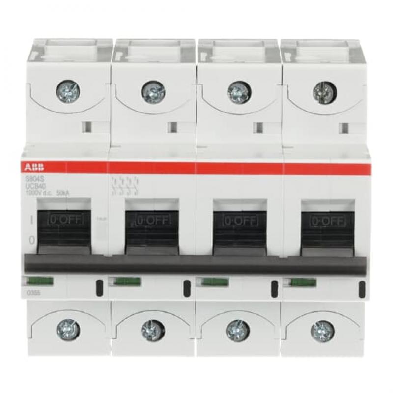 ABB S804S-UCB40 Hochlei.-Sicherungsautomat, 40A, B, 1000VDC=Icu 50kA, 4P