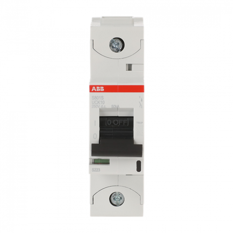 ABB S801S-UCK10 Hochleistungs-Sicherungsautomat 10A, K, 250V DC=Icu 50 kA, 1P