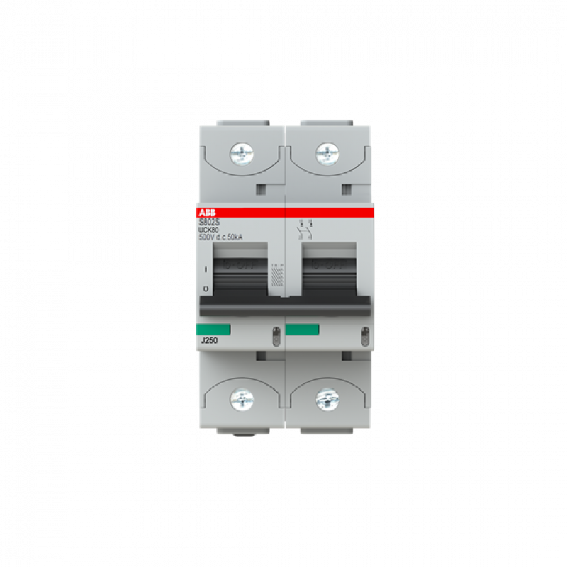 ABB S802S-UCK80 Hochleistungs-Sicherungsautomat, 80A, K, 500VDC=Icu 50kA, 2P