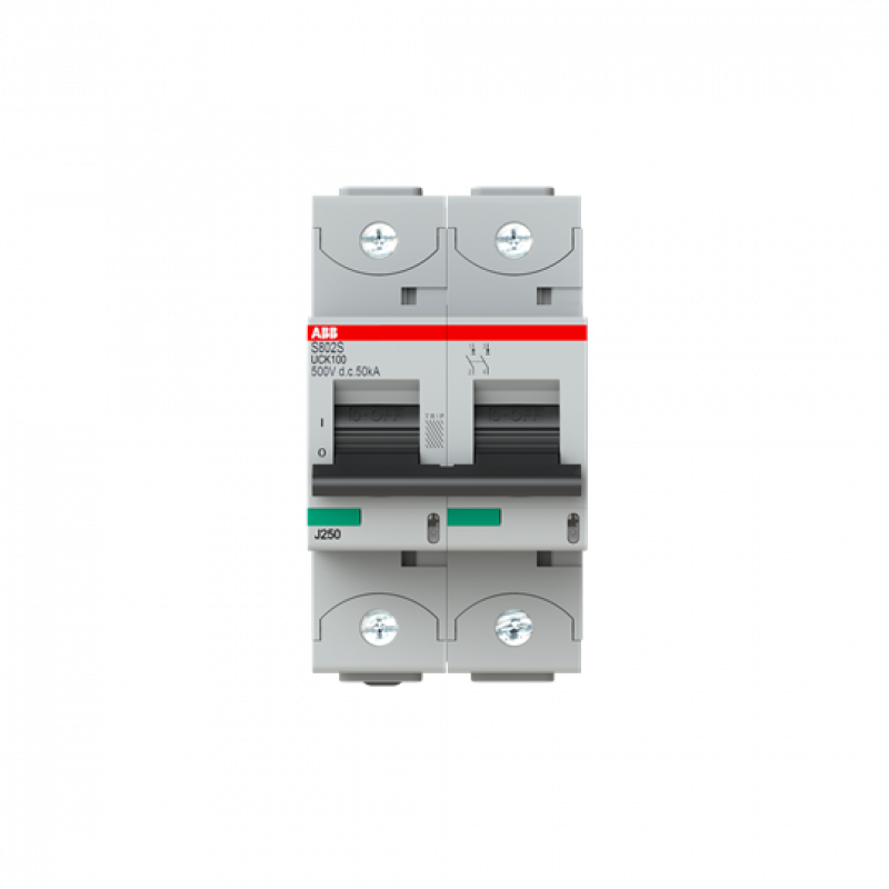 ABB S802S-UCK100 Hochleistungs-Sicherungsautomat 100A, K, 500VDC=Icu 50kA, 2P