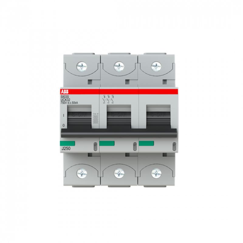 ABB S803S-UCK32 Hochlei.-Sicherungsautomat, 32A, K, 750VDC=Icu 50kA, 3P