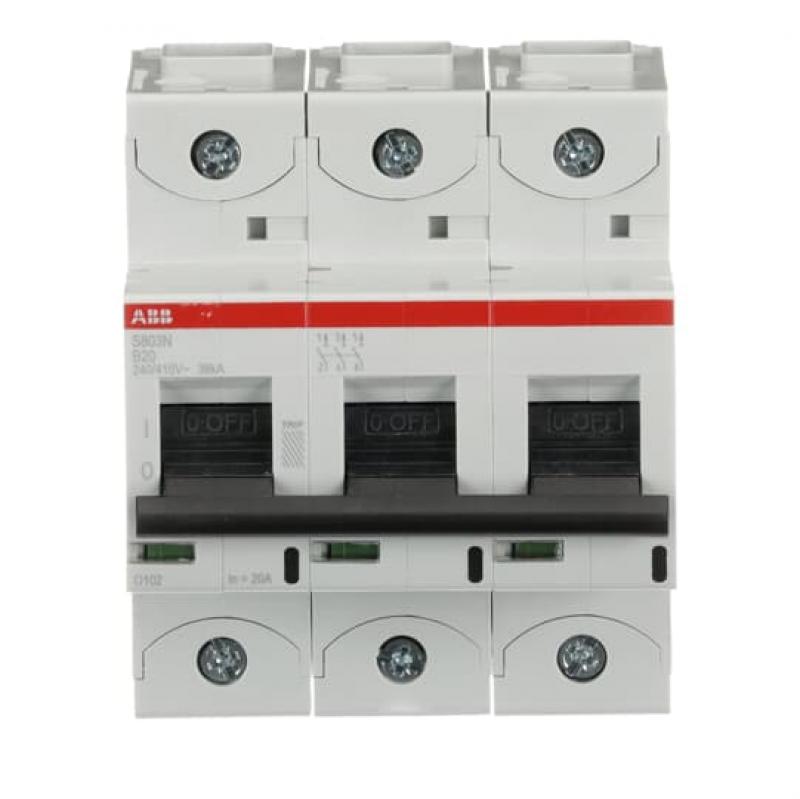 ABB S803N-B20 Hochleist.-Sicherungsautomat, 20A, B, 400 V AC=Icu 36kA, 690 V AC=Icu 4, 5kA,