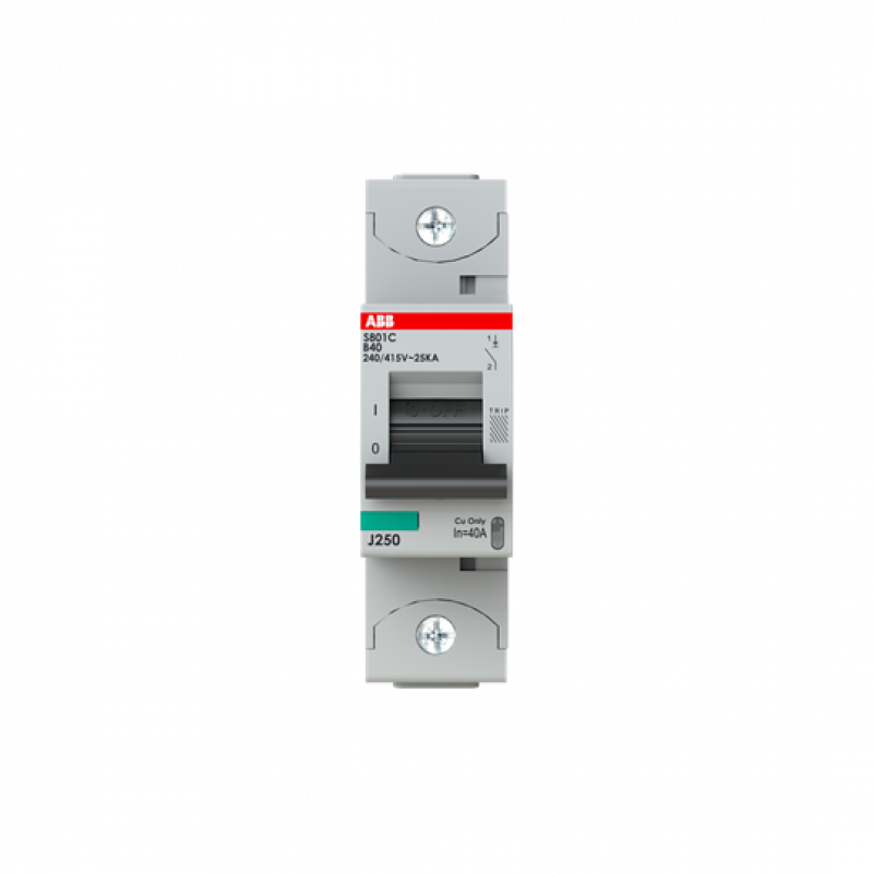 ABB S801C-B40 Hochleistungs-Sicherungsautomat, 40A, B, 415V AC=Icu 25 kA, 1P
