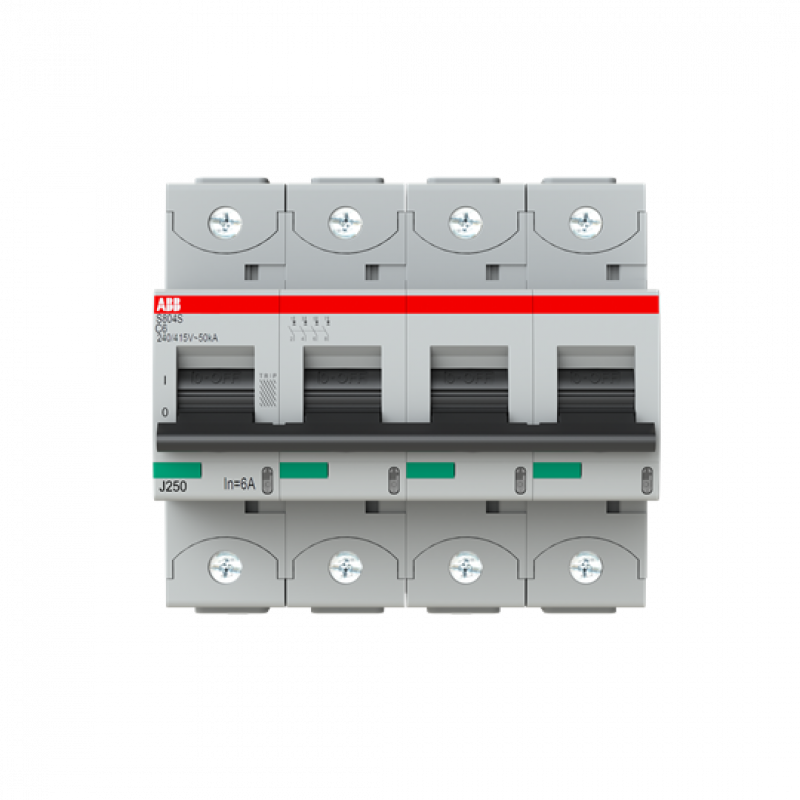 ABB S804S-C6 Hochleist.-Sicherungsautomat 6A, C, 415 V AC=Icu 50kA, 4P