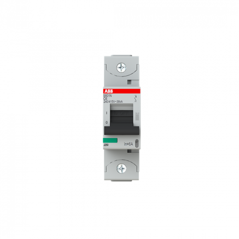 ABB S801N-C6 Hochleist.-Sicherungsa. 6A, C, 400V AC=Icu 36 kA, 690V AC=Icu 4, 5 kA, 1P 1P