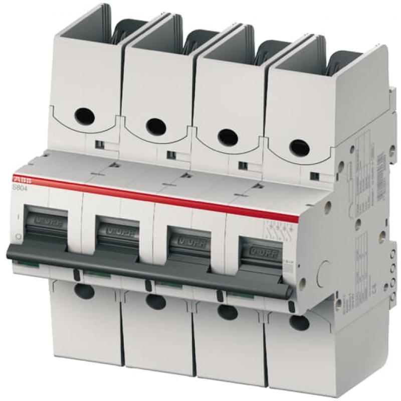 ABB S804S-K8-R Hochleist.-Sicherungsautomat 8A, K, 415 V AC=Icu 50kA, 4P Ringkabelschuhanschluss