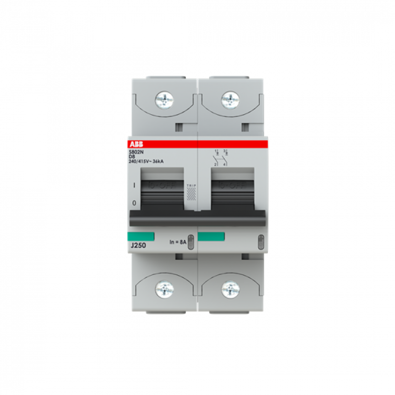 ABB S802N-D8 Hochleistungs-Sicherungsautomat 2P, D-Charakt., 8A
