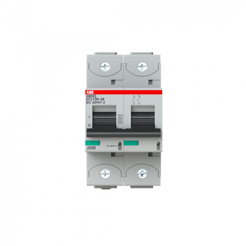 ABB S802S-SCL100-SR Kurzschlussstrombegrenzer, 2polig, 100A 690V AC, 50kA, IEC 90647-2, Uimp=8kV