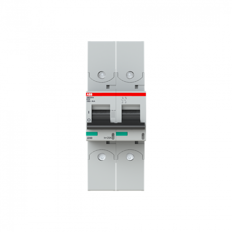 ABB S802HV-K25 Hochleistungs-Sicherungsautomat bis max. 1000 V AC, 2P, Icu = 4 kA, In = 25A