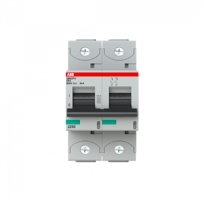 ABB S802PV-SP5 Strangsicherung für Photovoltaikanlagen 800 V DC, 5A, 2-polig