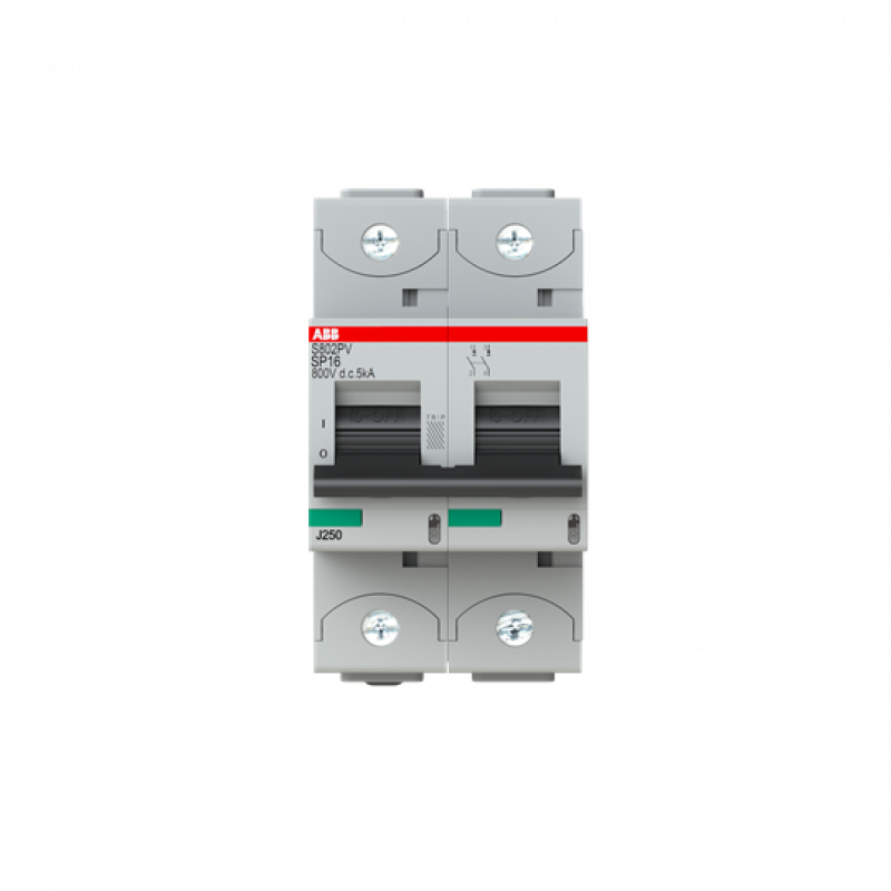 ABB S802PV-SP16 Strangsicherung für Photovoltaikanlagen 800 V DC, 16A, 2-polig