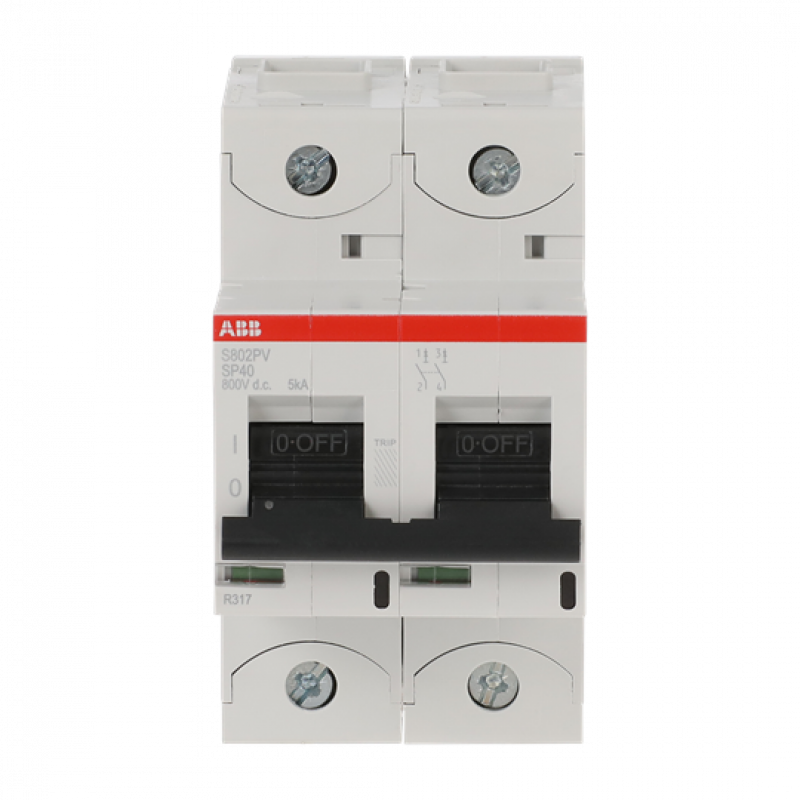 ABB S802PV-SP40 Strangsicherung für Photovoltaikanlagen 800 V DC, 40A, 2-polig
