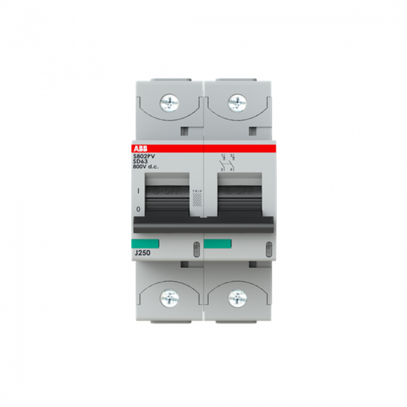 ABB S802PV-SD63 Lasttrennschalter für Photovoltaikanlagen 800 V DC, 63 A, 2-polig