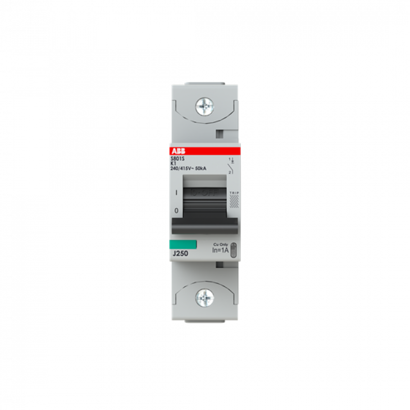 ABB S801S-K1 Hochleistungs-Sicherungsautomat 1A, K, 400V AC=Icu 50 kA, 690V AC=Icu6 kA, 1P