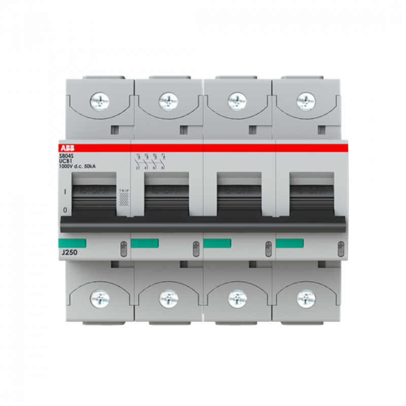 ABB S804S-UCB1 Hochleistungs-Sicherungsautomat 1A, B, 1000VDC=Icu 50kA, 4P
