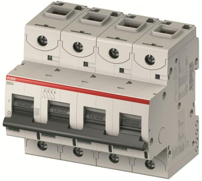 ABB S804S-UCK4 Hochleistungs-Sicherungsautomat 4A, K, 1000VDC=Icu 50kA, 4P