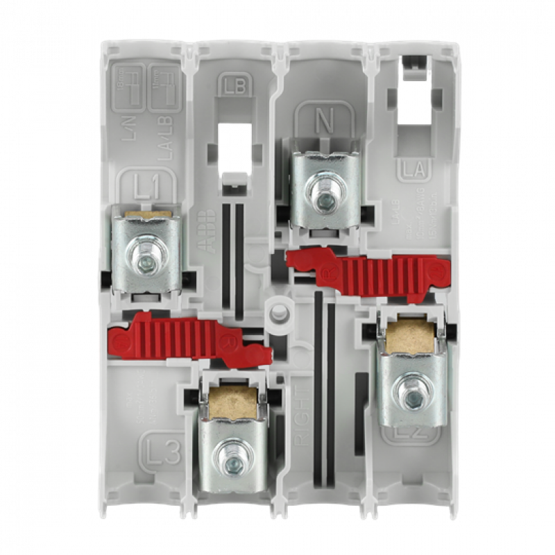 ABB ZLS924-3LN-R Einspeiseblock SMISSLINE Standardeinspeiseblock mit Innensechskant Bauhöhe 43 mm, 3L+N, rechts