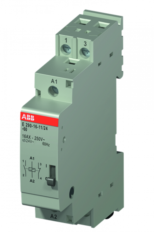 ABB E290-16-11/24-60 Stromstoßschalter 60 Hz, 1 S + 1 Ö, 16 A, 24 V AC