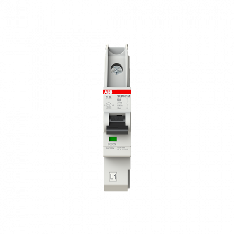 ABB SUP401M-K8 Sicherungsautomat K-Char., SMISSLINE steckbar Typ K, 8 A, 10 kA, 1P, UL489