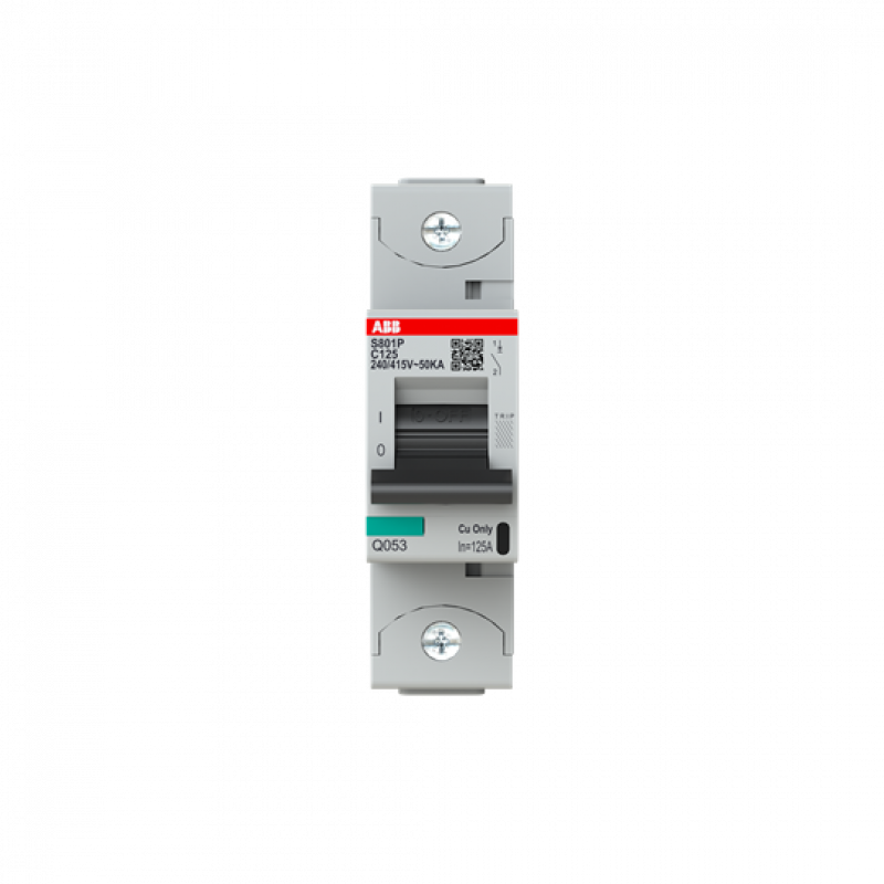 ABB S801P-C125 Hochleistungs-Sicherungsautomat 125A, C-Char., Icu=50 kA 240/415V AC, 1P