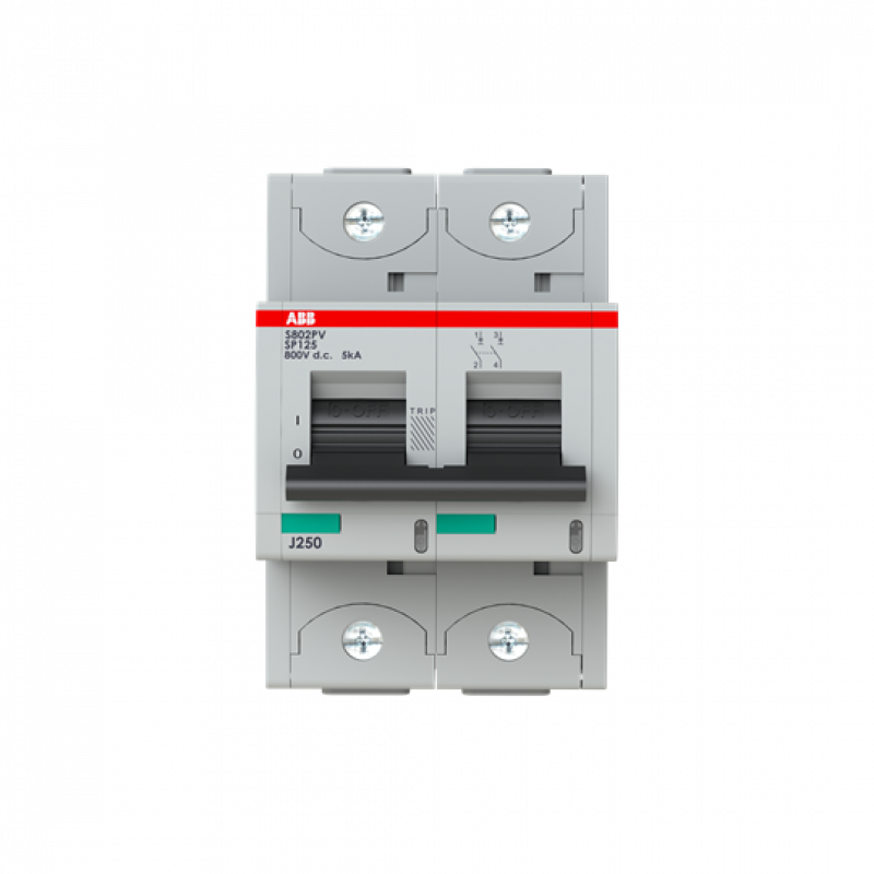 ABB S802PV-SP125 Strangsicherung für Photovoltaikanlagen 800 V DC, 125 A, 2-polig