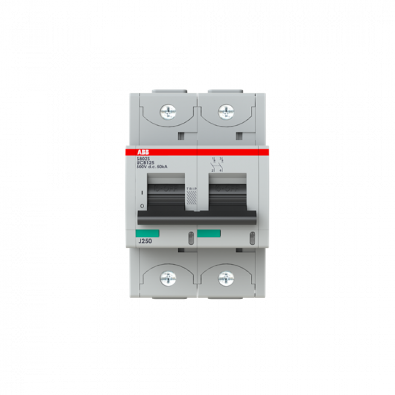 ABB S802S-UCB125 Hochleistungs-Sicherungsautomat 125 A, B, 500V DC=Icu 50 kA, 2P