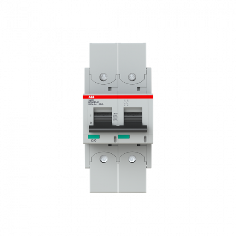 ABB S802S-UCB125-R Hochleistungs-Sicherungsautomat 125 A, B, 500V DC=Icu 50 kA, 2P, Ringkabelschuhanschluss