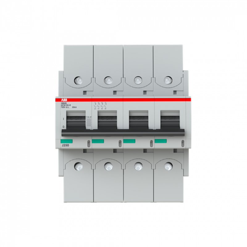 ABB S804S-UCB125-R Hochleistungs-Sicherungsautomat 125 A, B, 750V DC=Icu 50 kA, 4P, Ringkabelschuhanschluss