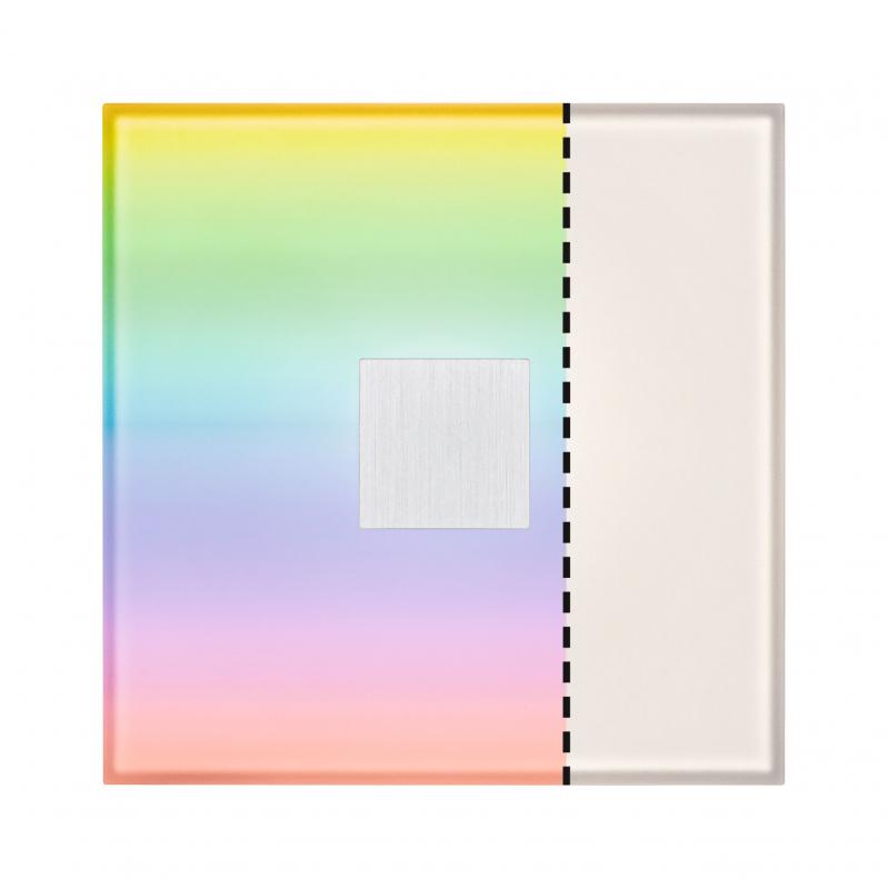 Paulmann 78414 LumiTiles LED Fliesen Square Einzelfliese 100x10mm 0,8W dimmbar modern Regenbogen/ Weiß+ Weiß Kunststoff/Aluminium