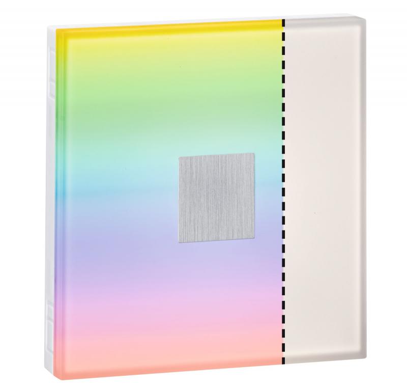 Paulmann 78414 LumiTiles LED Fliesen Square Einzelfliese 100x10mm 0,8W dimmbar modern Regenbogen/ Weiß+ Weiß Kunststoff/Aluminium