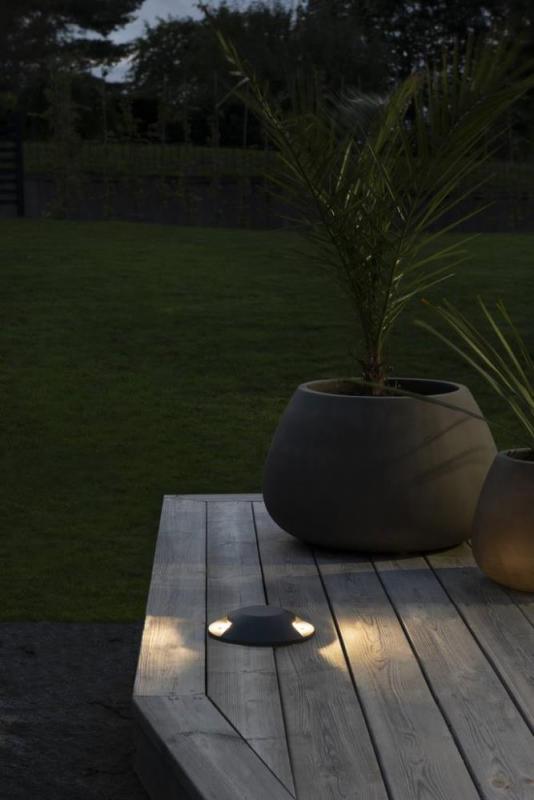 Konstsmide 7879-370 Terrassen- / Bodenaufbaustrahler anthrazit lackiertes Aluminium